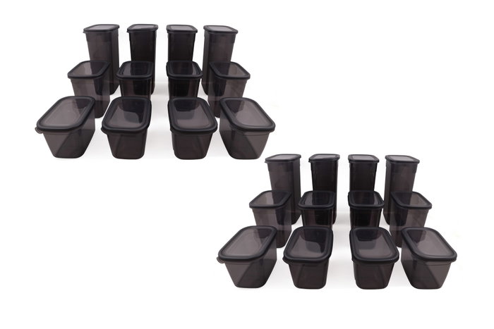 Hermia Set de 24 Cajas de Almacenaje Antracita Hermia Set de 24 Cajas de Almacenaje Antracita